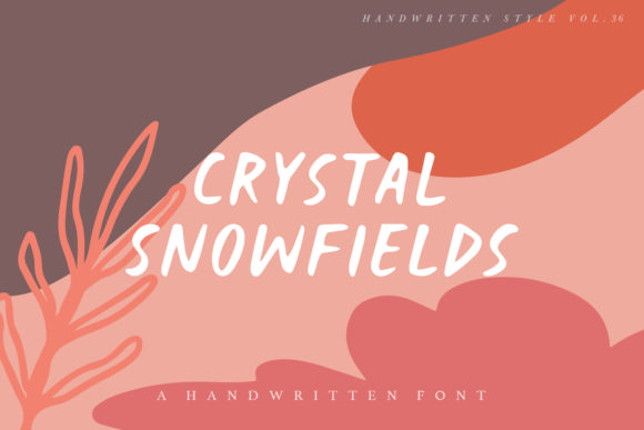Crystal Snowfields: A Sweet Handwritten Font for Design