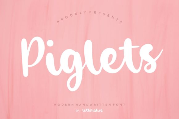 Piglets: A Sweet Brushed Handwritten Font That Deserves Careful Use